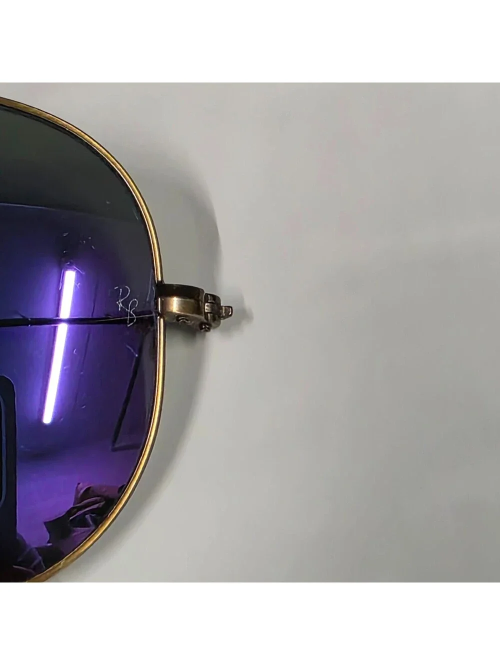 Aviator Flash Sunglasses Large Metal Rose Frame Blue Lenses RB3025
